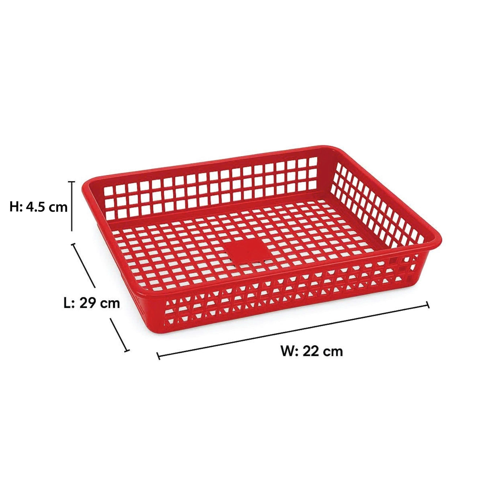 Rổ nhựa chữ nhật 29x22