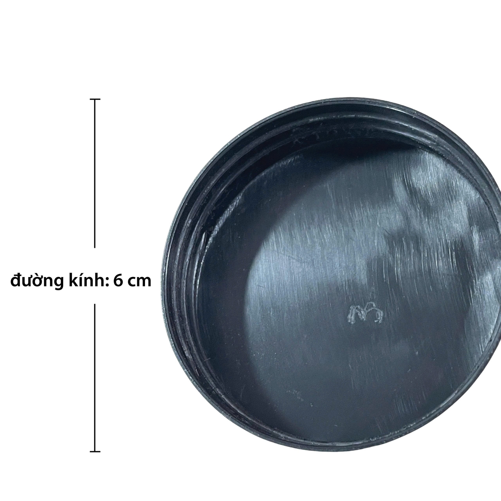 Nắp nhựa đen đường kính 6cm